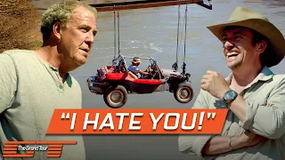 Clarkson, Hammond and May Are Terrified in Their Beach Buggy Cable Car | The Grand Tour