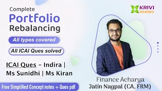 Portfolio Rebalancing | All types covered | All ICAI Ques Covered | CA Final AFM | Simplified Notes