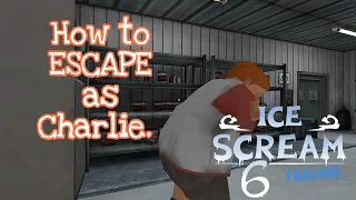 How to escape cold room in Ice scream 6 friends by playing as charlie
