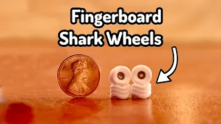 I Tried Square Fingerboard Wheels! “FINGERBOARD Shark Wheels”