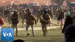 Protesting India Farmers Clash With Police