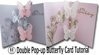 Double Pop-up Butterfly Card Tutorial | Birthday Card | Butterfly Basics