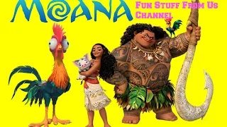 UNBOXING DISNEY Moana and Hei Hei with Maui The Demigod TOY SET