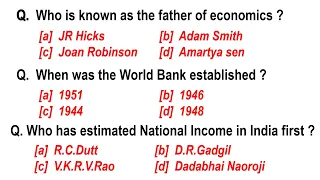 economics mcq for competitive exams | economics gk questions