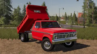 Ford F350 Dump Truck 1973 - Farming Simulator 2019 [FS 19 LS 19 Truck Mod]