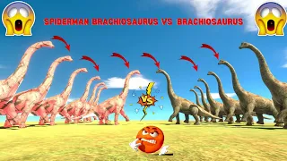Spiderman Brachiosaurus vs Brachiosaurus 😱 - Animal Revolt Battle Simulator