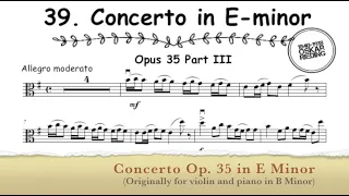 39.  Concerto Op.  35 by O. Rieding arr.  for viola and piano in E Minor Part 3