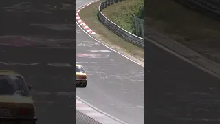 Yellow Opel Ascona on the Nürburgring Nordschleife 💛 #shorts #nurburgring #opel