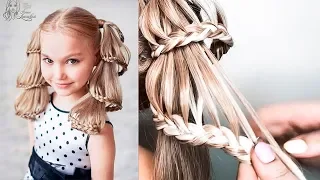 Красивая ПРИЧЕСКА для девочек 🌿Cute Little Girl's Hairstyle🌿©LOZNITSA