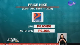 LPG price hike, ipatutupad mamayang hatinggabi | SONA