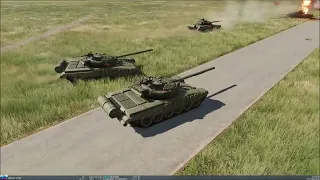 Tank Battle - 14 Leopard 2A6 vs 28 T-72B