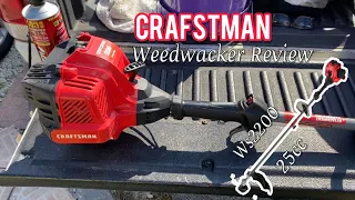 Craftsman 25cc 2-cycle Weed Wacker Ws2200 String Trimmer Review