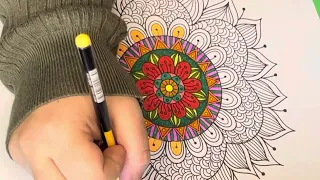 Colour me Happy - Mandala episode 237 #mandala #wellness #mindfulness #colouring #art #colourme