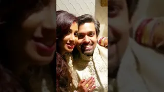 Shreya Ghoshal with her husband Shiladitya Mukhopadhyaya🥰#viralshort #shortvideo