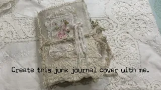 Showing you the process of how I created this junk journal cover.