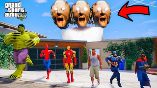 Franklin and Avengers Fight with 3 Head Granny For save GTA 5 | GTAV Avengers | A.K GAME WORLD