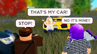 My Ex Girlfriend Stole My CAR.. I Called The Cops! (Roblox)