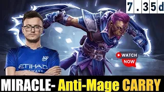 🤯 MIRACLE- [Anti-Mage] CARRY 7.35D DOTA 2 HIGHEST MMR MATCH#dota2    #dota2gameplay   #miracle