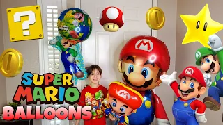 We LOST Our MARIO Balloon! Inflating Super Mario Giant Airwalker Balloons Luigi SUPER SAD