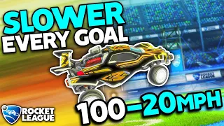 Rocket League, but every time you score the cars get SLOWER