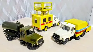 ГАЗ-3307 модели конверсии 1:43 с коммунальными надстройками из коллекции.