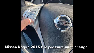 Nissan Rogue 2015 Tire Pressure Monitoring System |  Units change | TPMS @Yes I M TECHNICAL