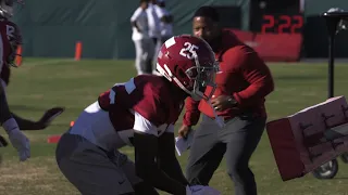 Highlights from Alabama's first media viewing session of spring practice 2024