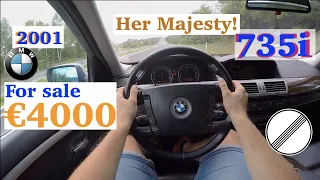 2001 | BMW 735i V8 200 kW | POV Test Drive + Acceleration 0 - 200 km/h