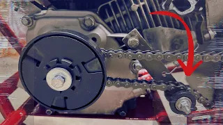 How to put a chain tensioner on a mini bike.