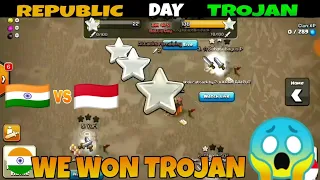 TROJAN WAR REPUBLIC DAY SPECIAL | INDIA VS INDONESIA | CLASH OF CLANS INDIA |