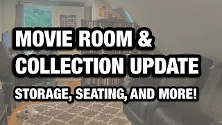 MOVIE ROOM/COLLECTION TOUR 2021!!! | STORAGE, SEATING, AND WORK FROM HOME!