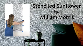 Stenciling An Accent Wall With The William Morris Sunflower Pattern By Cutting Edge Stencils!