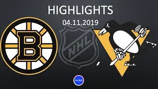 BOSTON vs PITTSBURGH Highlights |  БОСТОН ПИТТСБУРГ обзор матча 04.11.19