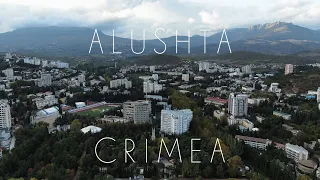 CRIMEA, ALUSHTA, abandoned sanatoriums aerial drone | Алушта и заброшенные санатории Крыма с дрона