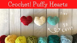 How to CROCHET a SMALL 3D HEART | Crochet Hearts for Beginners!