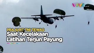 'DETIK-DETIK' Penerjun Payung TNI Kecelakaan Jelang HUT TNI AU