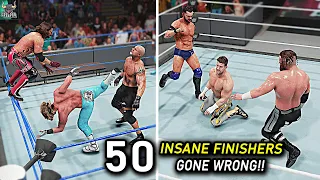 WWE 2K Top 50 Insane Finishers Gone Wrong!! WWE 2K22 Countdown