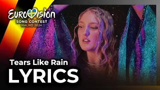 Bodiene Monet - Tears Like Rain (Lyrics) | Eurovision 2024 🇩🇪