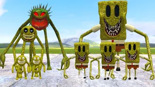 Roblox Innyume Smiley's Stylized Nextbot Vs Nightmare Sponge Wuggy And Poppy 3 In Garry's Mod