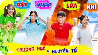 Khi 4 Nguyên Tố ĐẤT - NƯỚC - LỬA - KHÍ Đến Trường Học ♥ Min Min TV Minh Khoa