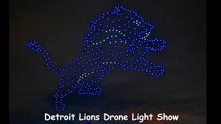 Detroit Lions Drone Light Show #detroitlions #dronelightshow #nfldraft