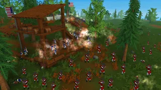 Brutal Revolutionary War HILL FORTRESS Defense! - Rise of Liberty: Battle Simulator