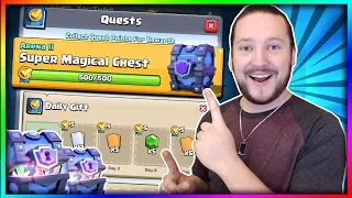SUPER MAGICAL CHEST QUEST CYCLE REVEALED!? Clash Royale Super Magical Chest Opening
