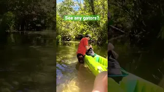 Kayaking with the gators😳🐊 #florida #explore #nature #shorts #travel #adventure