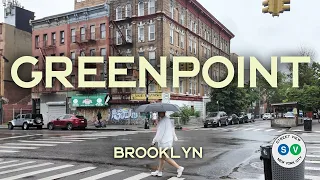 Greenpoint, Brooklyn Rainy Walk | New York City | 4K HD | 2024