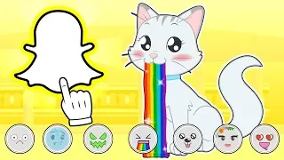 BABY PETS 👻📱 Kira se hace fotos con filtros Snapchat | Dibujos animados