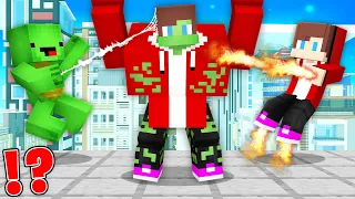 JJ And Mikey TURNED Into A SUPERHERO To WIN JJ ZOMBIE Mutant in Minecraft Maizen