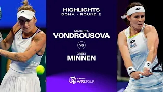 Marketa Vondrousova vs. Greet Minnen | 2024 Doha Round 2 | WTA Match Highlights