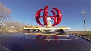 What happens if you bolt a Chinese/eBay vertical axis "lantern" turbine to the roof of your car?!