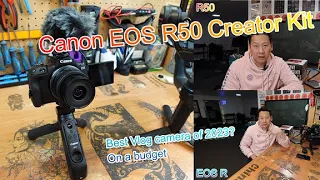 Best Vlog camera of 2023? Canon EOS R50 Creator Kit First use and unboxing  by Benson Chik